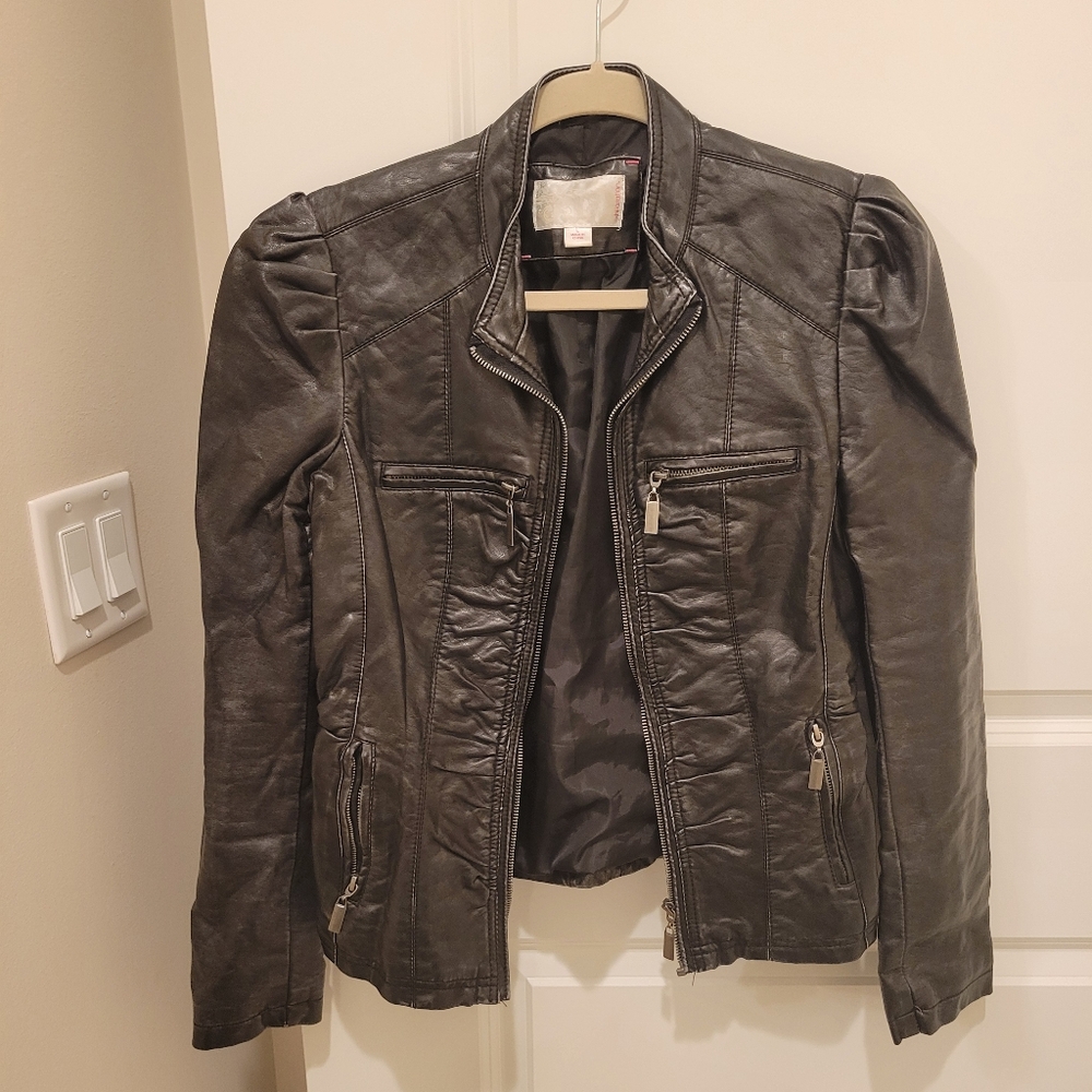 Xhilaration faux leather jacket size L